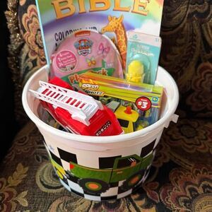 Boys Emergency Vehicle Easter Basket Lot